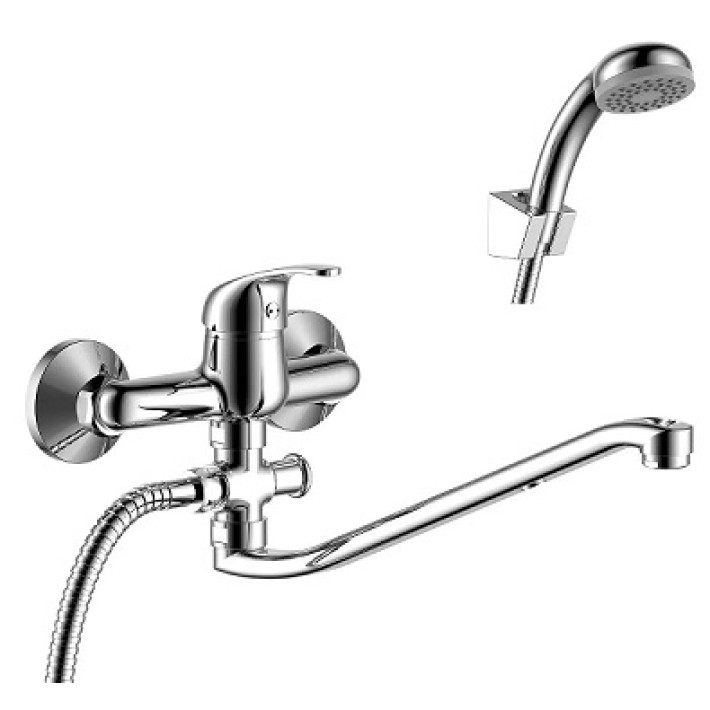 Смеситель для ванны  "AQUA dreams"  однорычажный с длинным, изогнутым изливом 