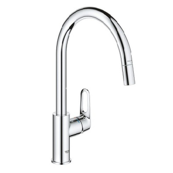 Смеситель для кухни  "AQUA dreams"  однорычажный с высоким изогнутым изливом 