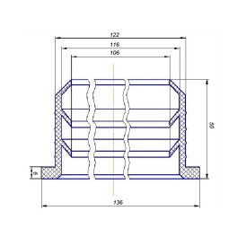 Уплотнительная манжета "VIRPlast" d- 110х123 мм переходная,  канализационная