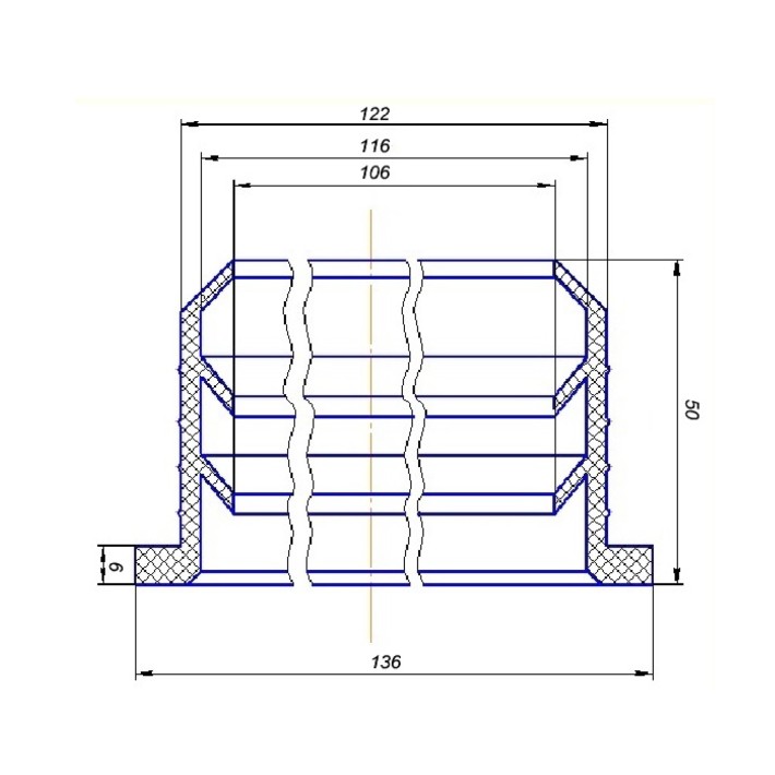 Уплотнительная манжета "VIRPlast" d- 110х123 мм переходная,  канализационная