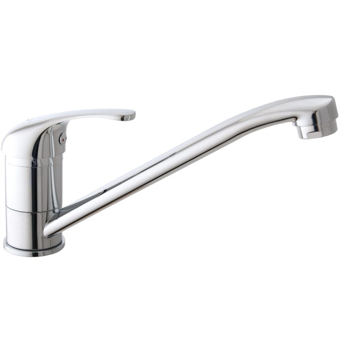 Смеситель для кухни "Optima -20"  (Rubineta) однорычажный с длинным, плоским изливом 