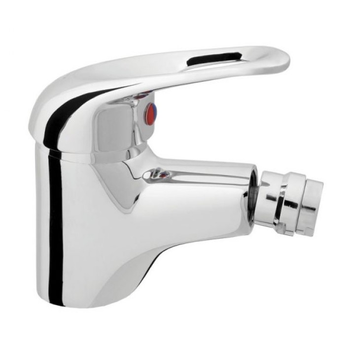 Смеситель для биде "Mars P-16" (Rubineta) с вытяжной лейкой, однорычажный с коротким изливом 