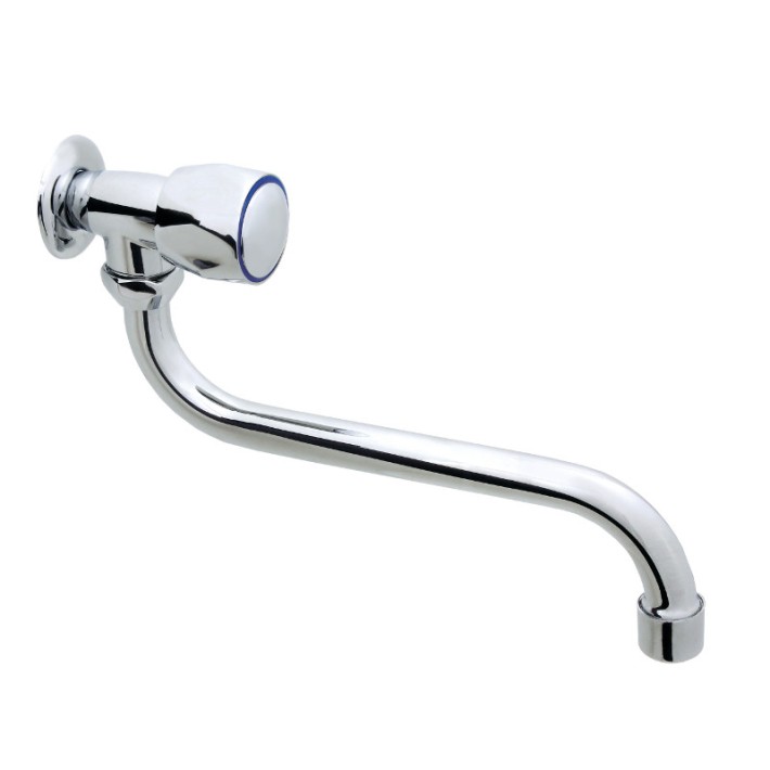 Кран для холодной воды "Maria R- 9" (Rubineta) однорычажный с длинным S-образным изливом и круглой ручкой