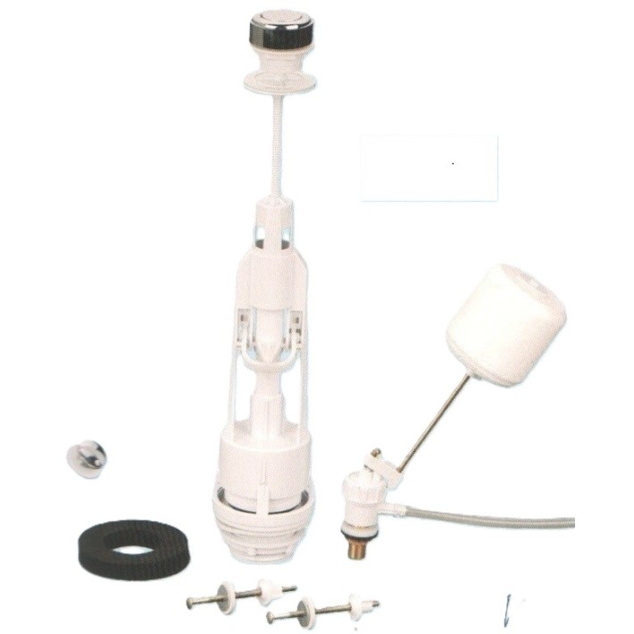 Однокнопочная арматура для бачка "AQUA Dreams" боковая подводка  