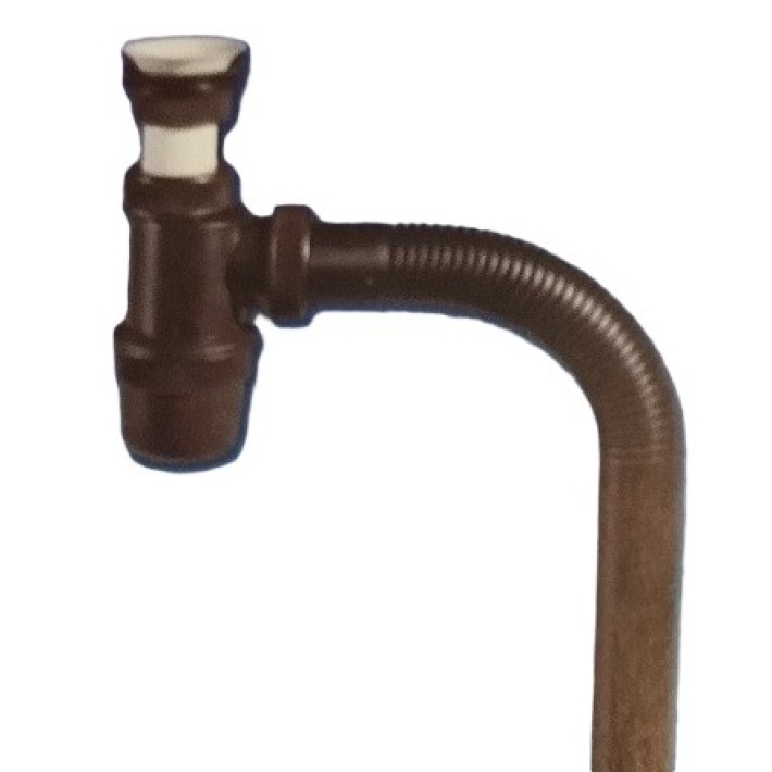 Сифон "Эконом" черный для раковины  с пластиковой чашкой  d- 63 мм и  трубой  (1 1/2" х 40 мм)