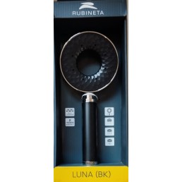 Душевая лейка "Luna" с переключателем,  черная  d - 110 мм