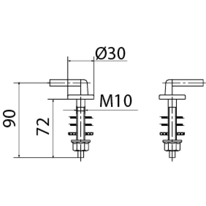 Комплект креплений "ВирПласт" пластик к сидению для унитаза