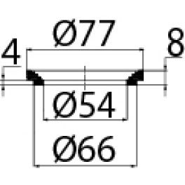 Уплотнительная прокладка "VIRPlast" ТЭП, под нержавеющую чашку универсальная 