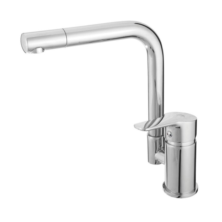 Смеситель для кухни "Uno-33"  (Rubineta) однорычажный с высоким прямоугольным  изливом 